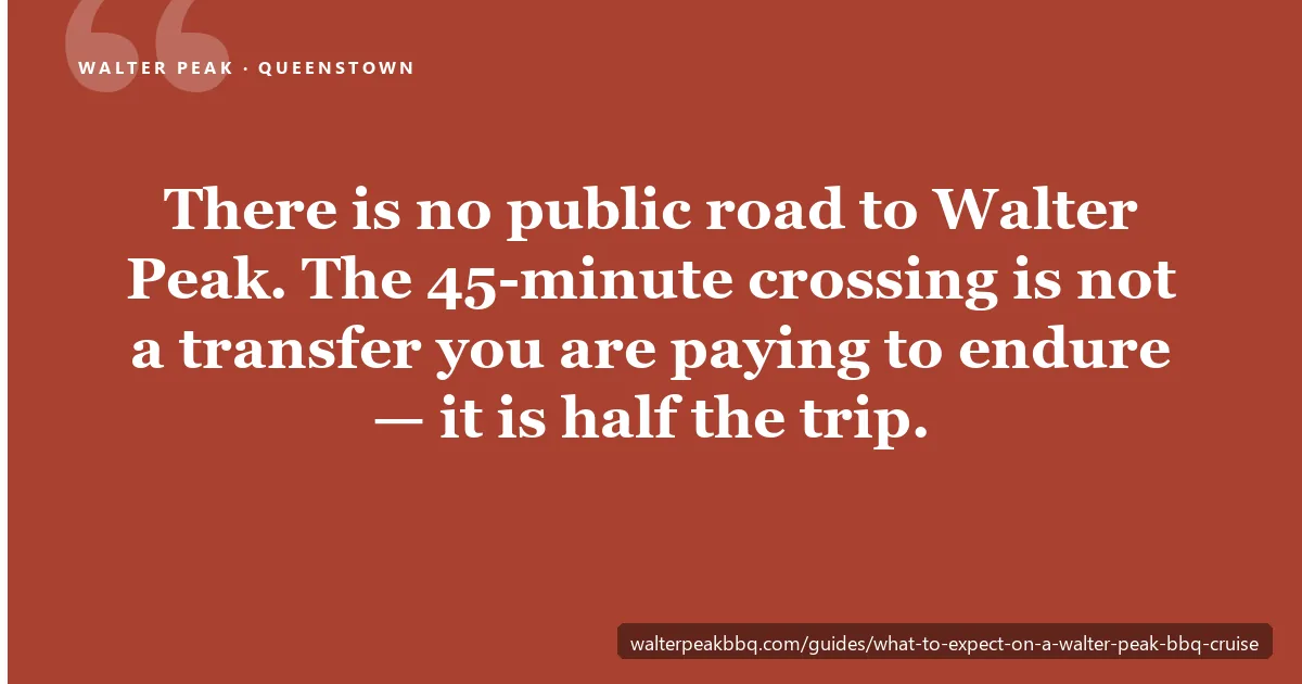 A step-by-step account of the Walter Peak BBQ cruise, from Steamer Wharf to the farm and back